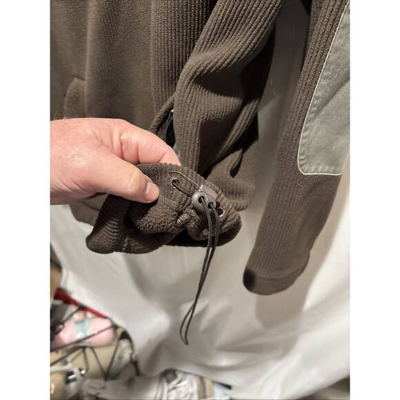 Alpha Industries S Ribbed Polar Fleece Pullover Sweater Mens Elbow Pads Military - Picture 10 of 16